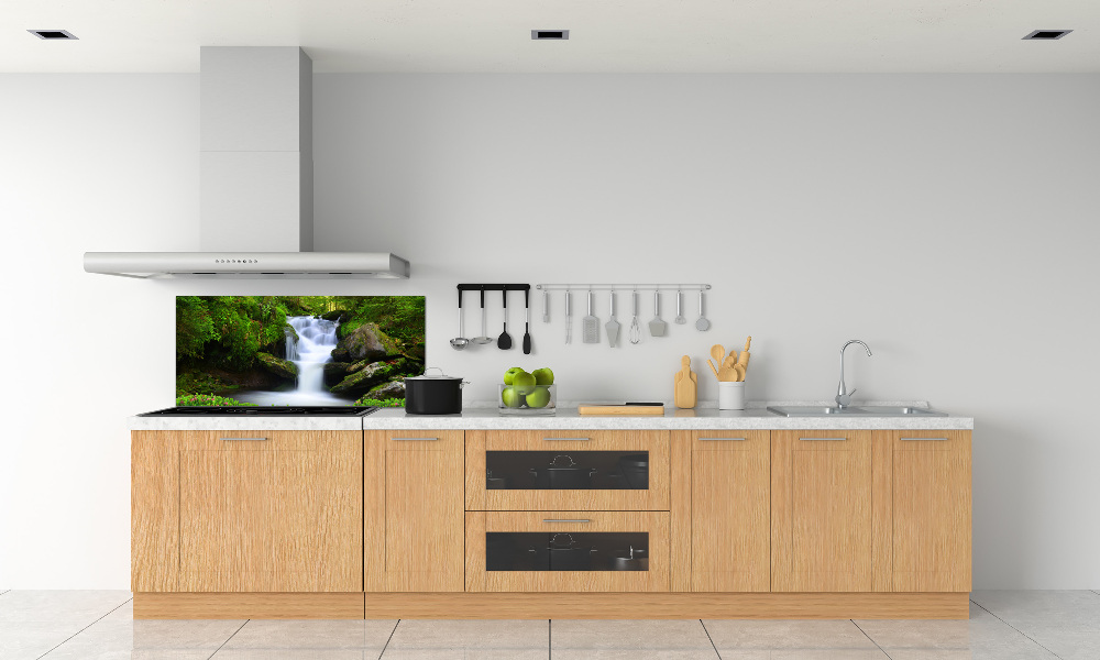 Kitchen splashback Waterfall in the forest