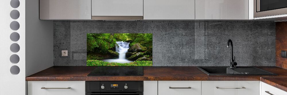 Kitchen splashback Waterfall in the forest