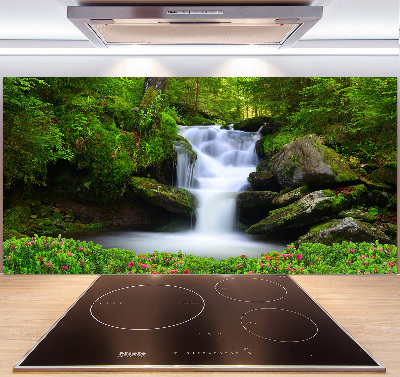 Kitchen splashback Waterfall in the forest