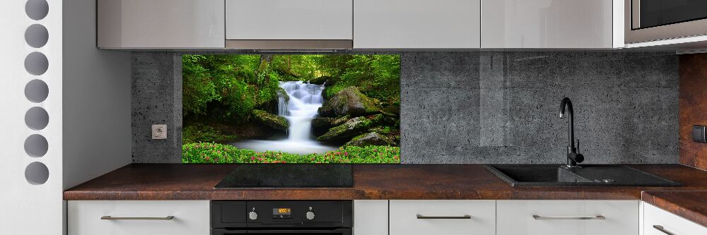 Kitchen splashback Waterfall in the forest