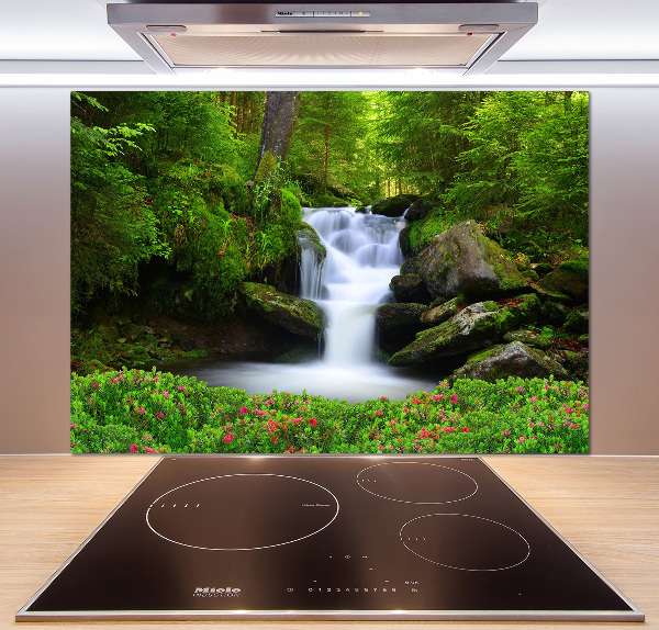 Kitchen splashback Waterfall in the forest