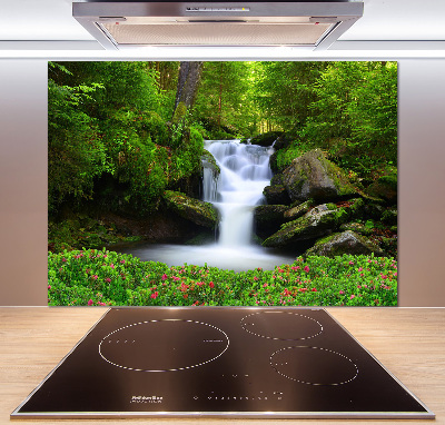 Kitchen splashback Waterfall in the forest