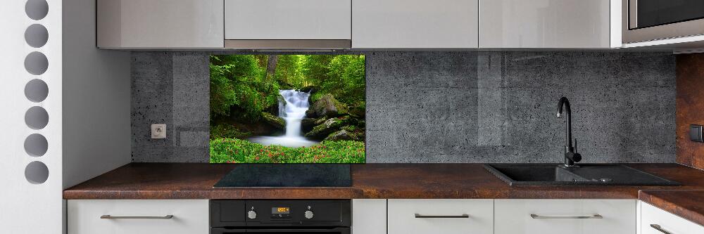 Kitchen splashback Waterfall in the forest