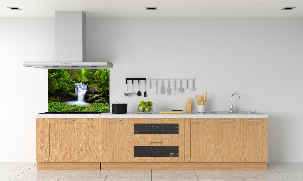 Kitchen splashback Waterfall in the forest