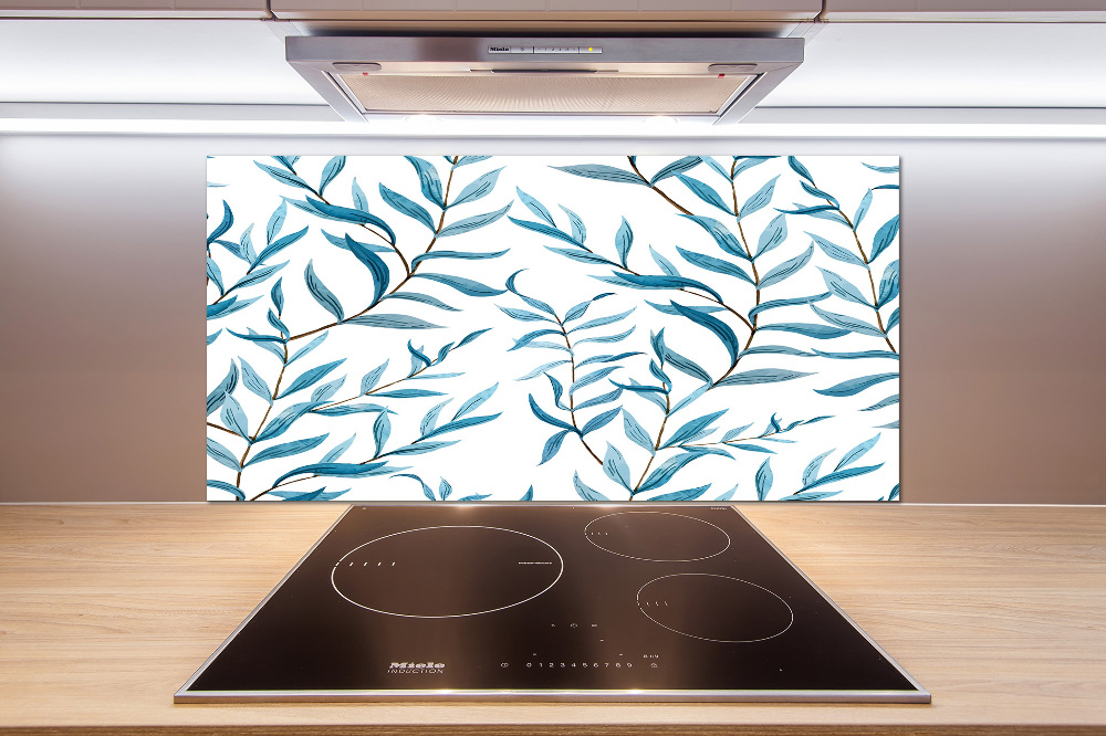 Cooker splashback Leaves