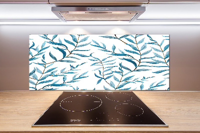 Cooker splashback Leaves