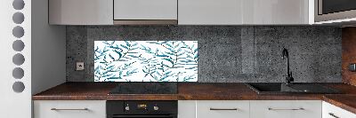 Cooker splashback Leaves