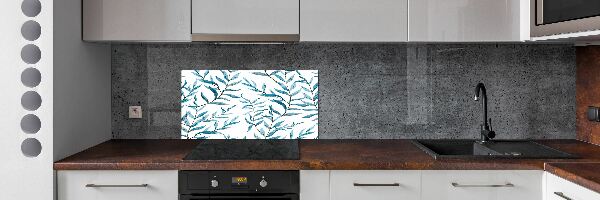 Cooker splashback Leaves