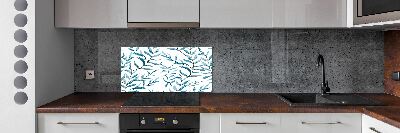 Cooker splashback Leaves