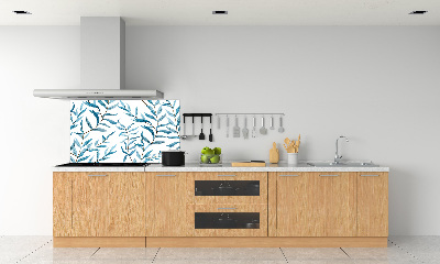 Cooker splashback Leaves