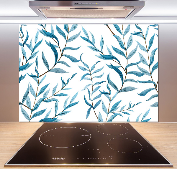 Cooker splashback Leaves