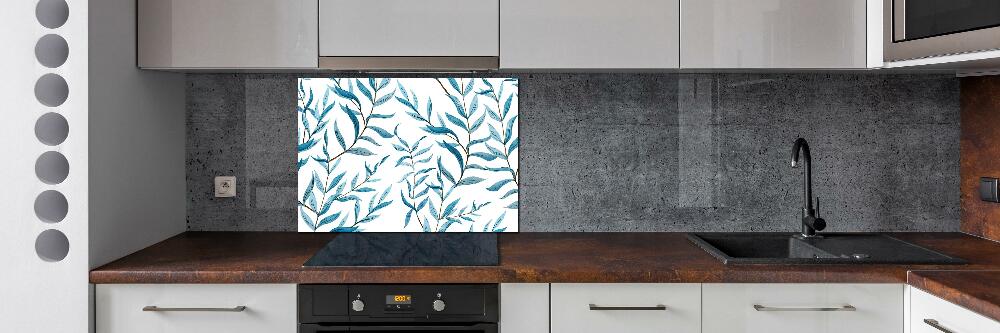 Cooker splashback Leaves