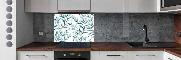 Cooker splashback Leaves