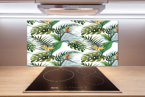 Cooker splashback Tropical flowers