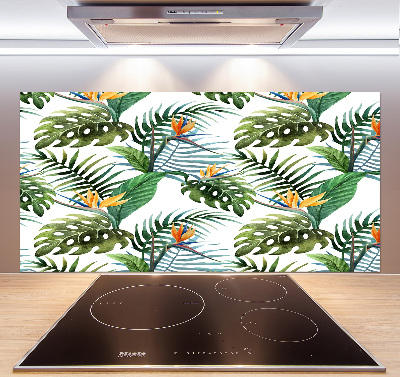 Cooker splashback Tropical flowers