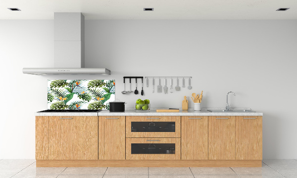 Cooker splashback Tropical flowers