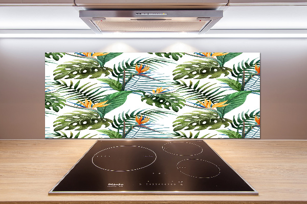 Cooker splashback Tropical flowers