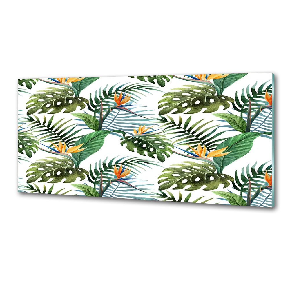 Cooker splashback Tropical flowers