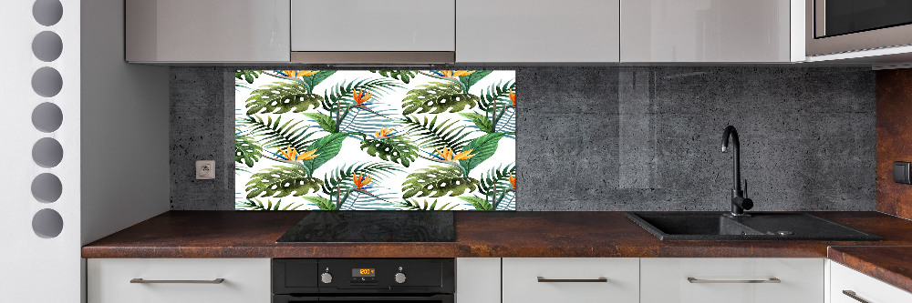 Cooker splashback Tropical flowers