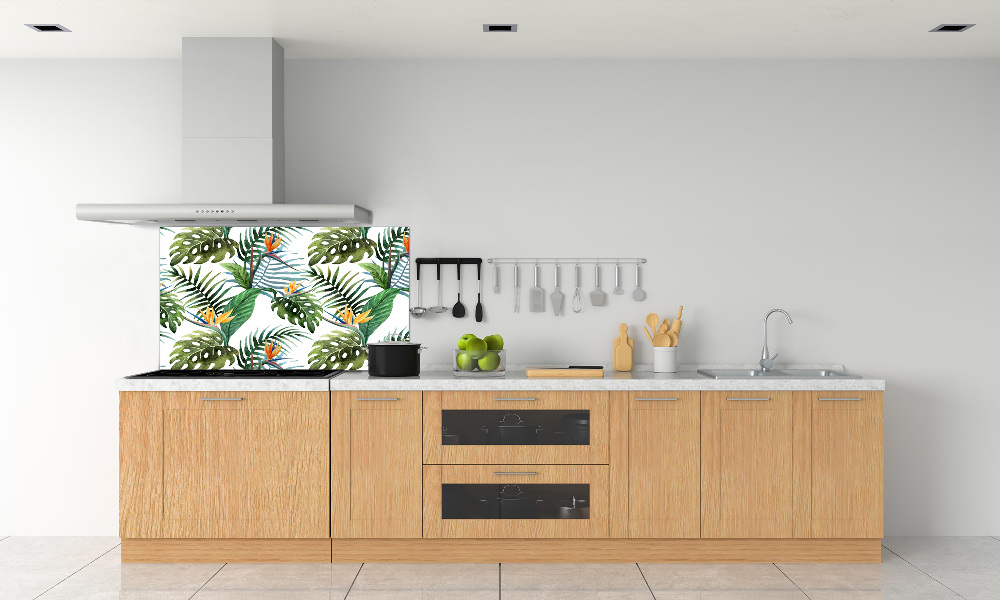 Cooker splashback Tropical flowers