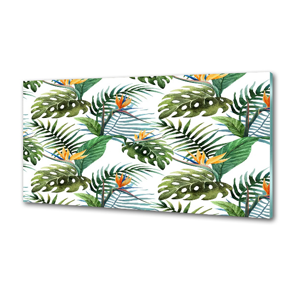 Cooker splashback Tropical flowers