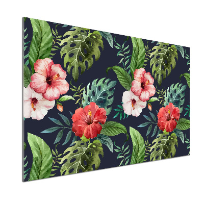 Cooker splashback Tropical flowers