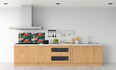 Cooker splashback Tropical flowers