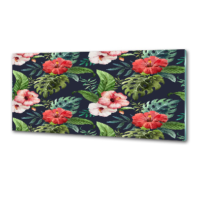 Cooker splashback Tropical flowers