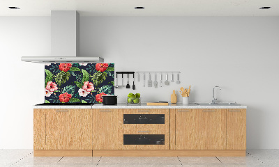 Cooker splashback Tropical flowers