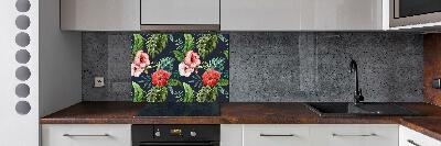 Cooker splashback Tropical flowers