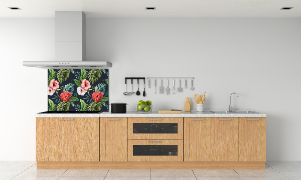 Cooker splashback Tropical flowers