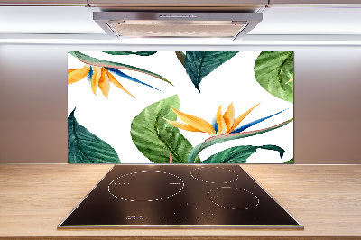 Cooker splashback Tropical flowers