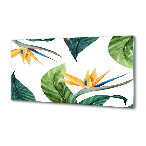 Cooker splashback Tropical flowers