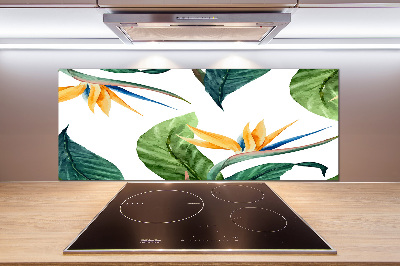 Cooker splashback Tropical flowers