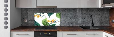 Cooker splashback Tropical flowers