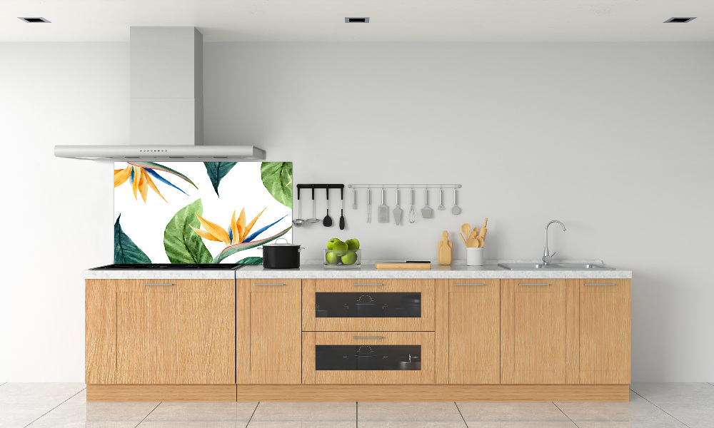 Cooker splashback Tropical flowers