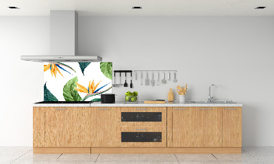 Cooker splashback Tropical flowers