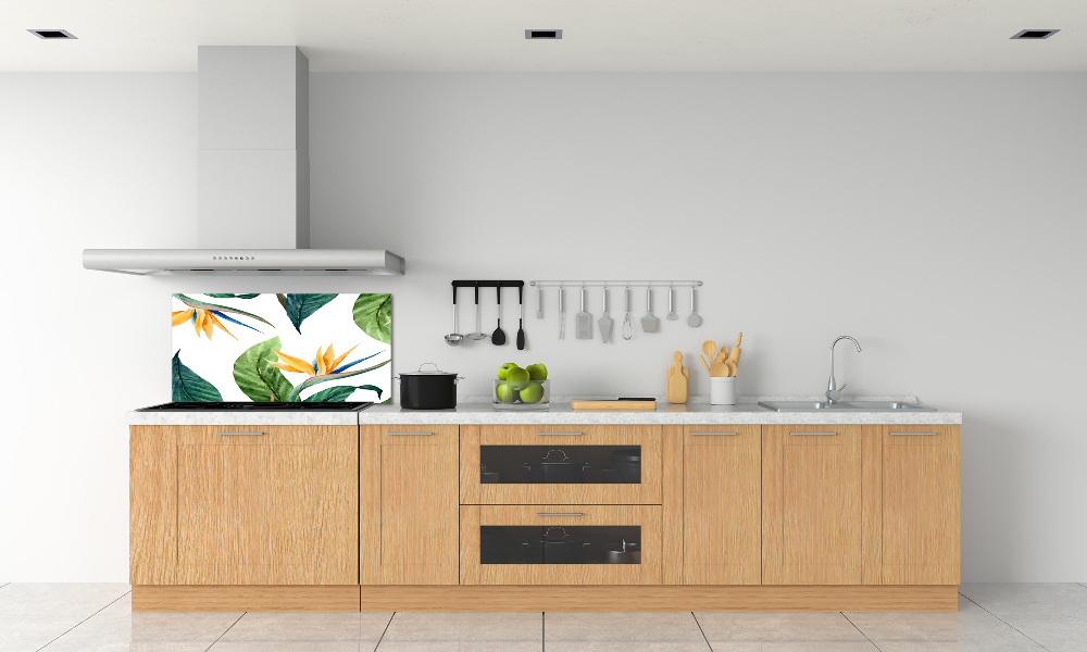 Cooker splashback Tropical flowers