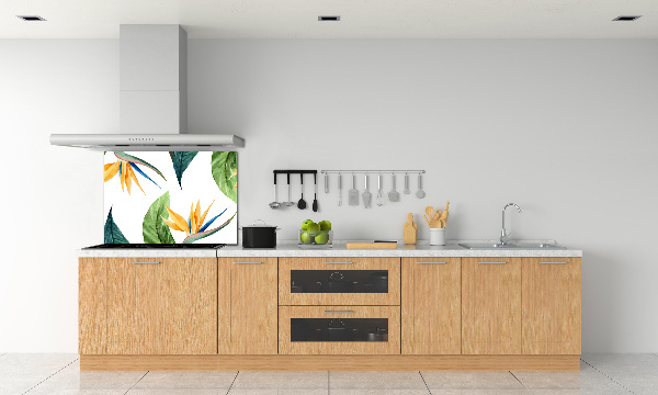 Cooker splashback Tropical flowers