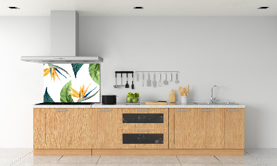 Cooker splashback Tropical flowers