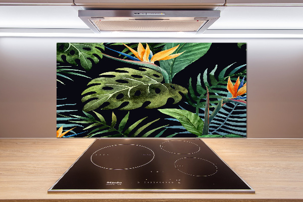 Cooker splashback Tropical flowers