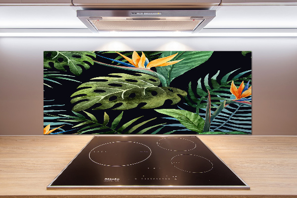 Cooker splashback Tropical flowers