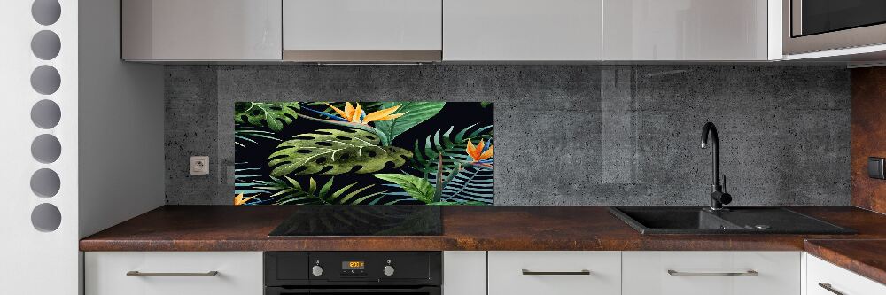 Cooker splashback Tropical flowers