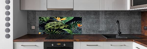 Cooker splashback Tropical flowers