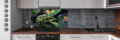 Cooker splashback Tropical flowers