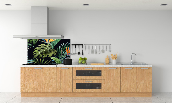 Cooker splashback Tropical flowers