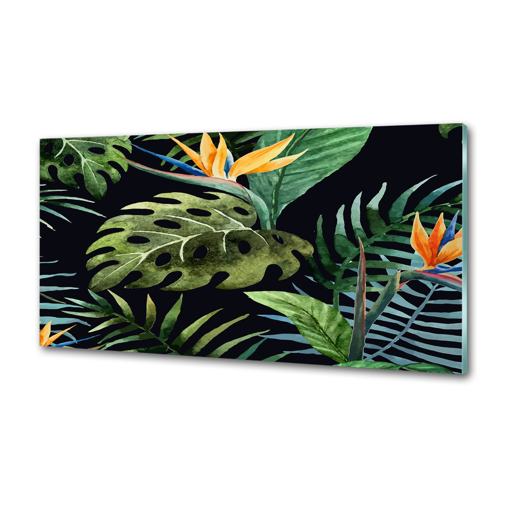 Cooker splashback Tropical flowers