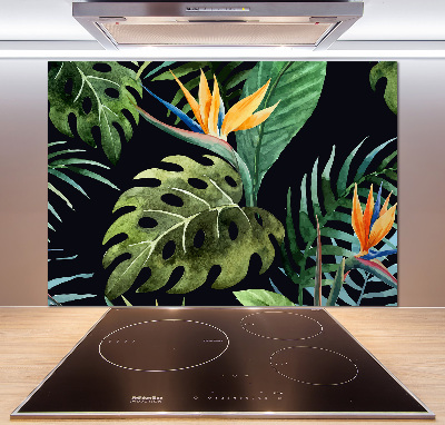 Cooker splashback Tropical flowers