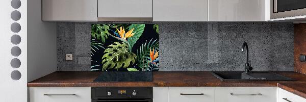 Cooker splashback Tropical flowers