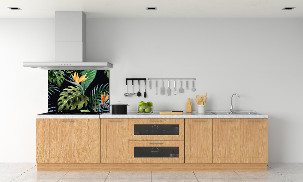 Cooker splashback Tropical flowers